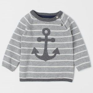 NWT  baby boy stripped anchor lightweight sweater 18mo H&M